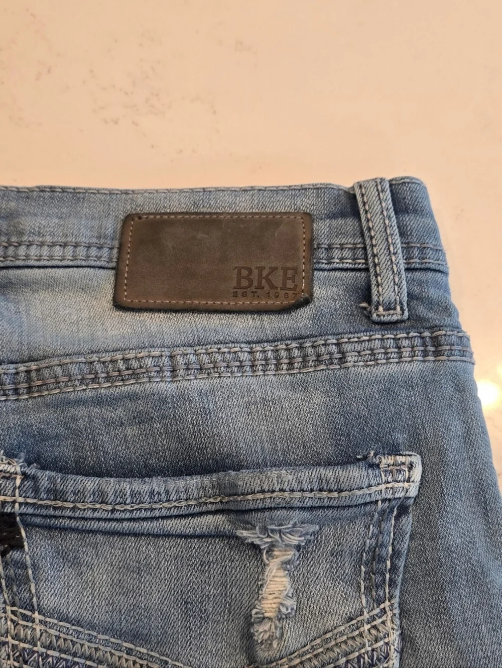 BKE Aiden Distressed Cotton Casual Denim Jeans Mens 30 x 32